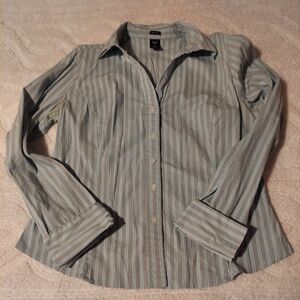 GAP Blue and White Striped Shirt